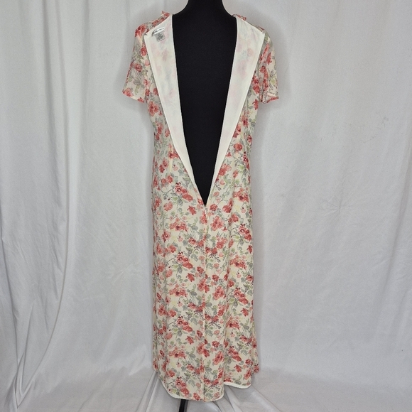 Laura Ashley 100% Silk Floral Maxi Dress * FLAWS* - Size 14 - Picture 7 of 16